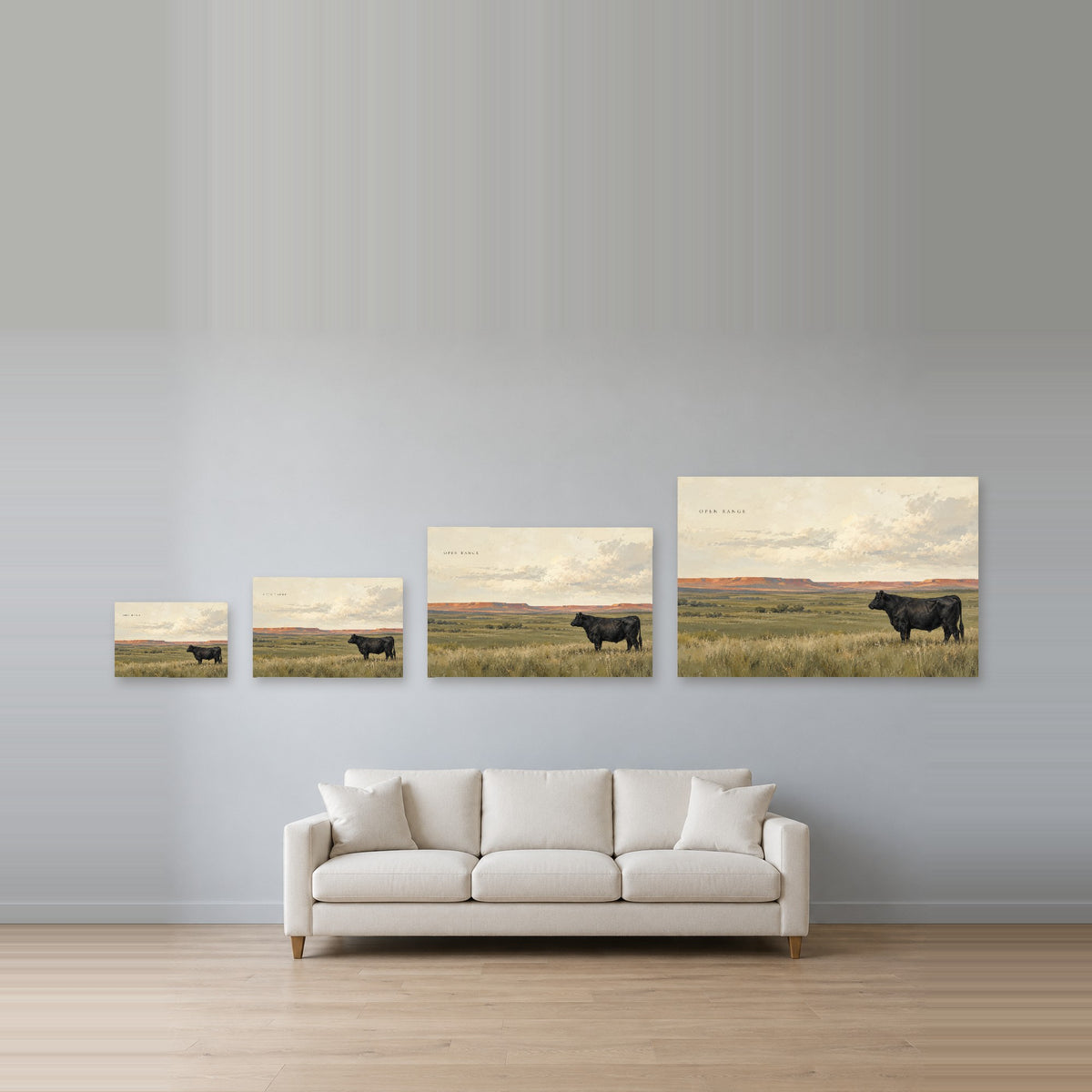 Open Range - Open Range Cattle Wall Art, Canvas or Poster - 08-size-guide