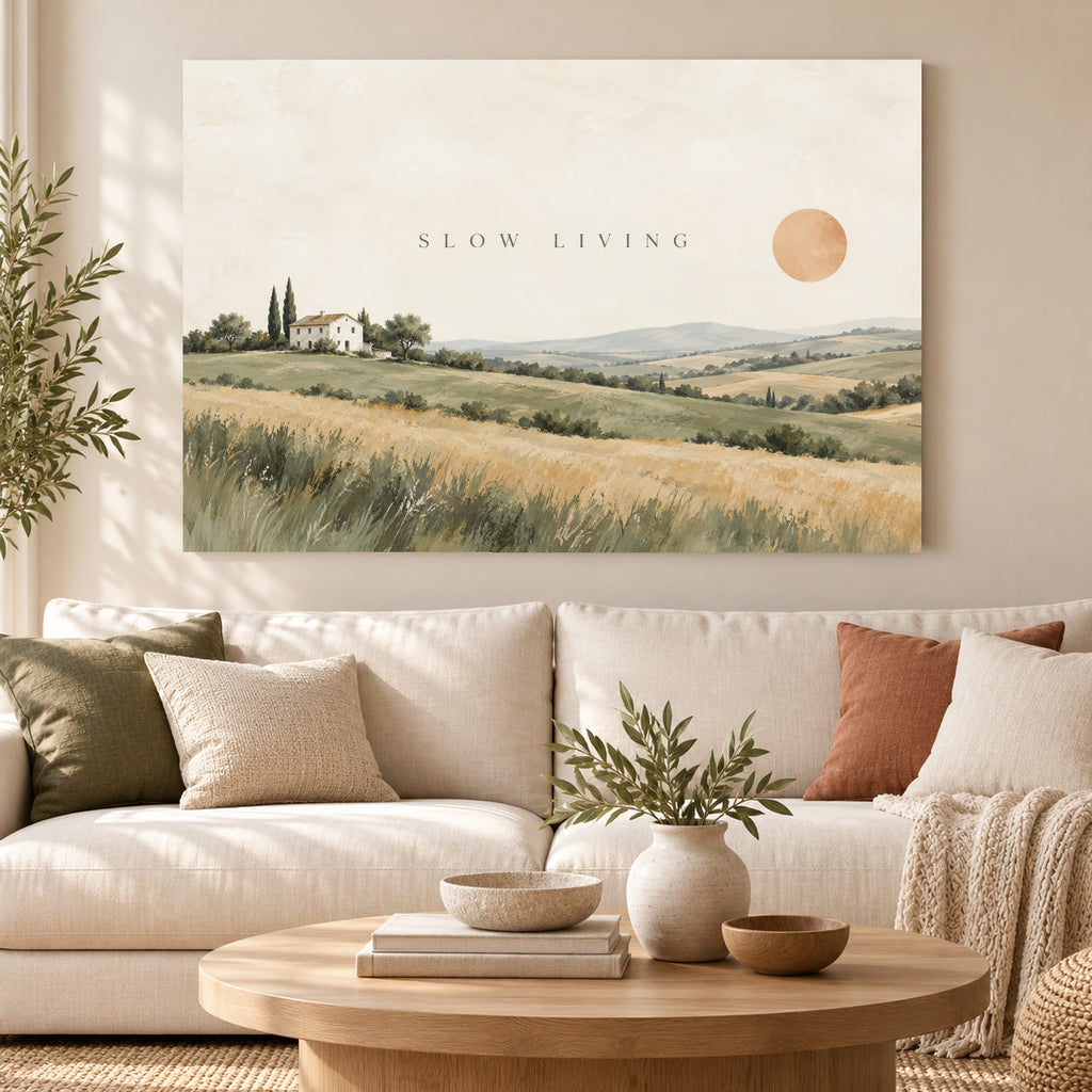Quiet Homestead - Slow Living Farmhouse Wall Art, Canvas or Poster - 01-hero