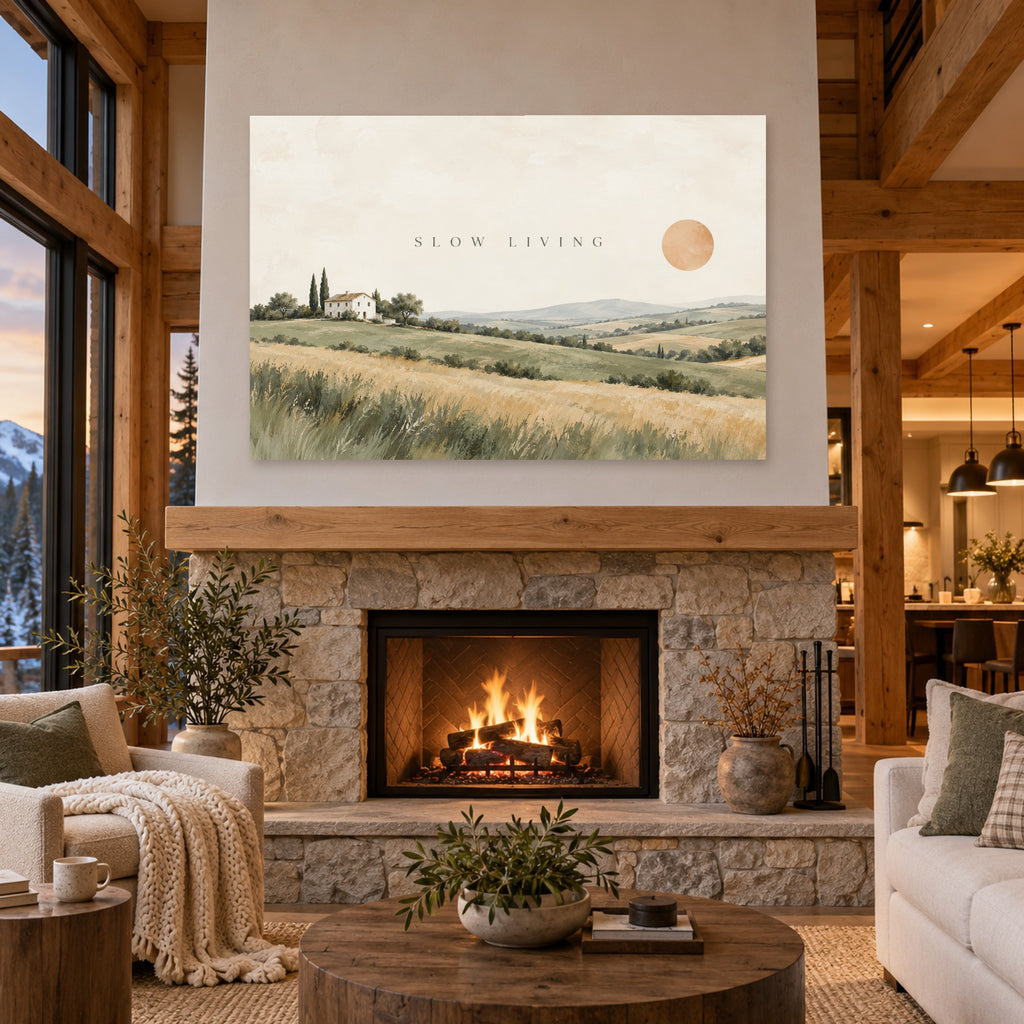 Quiet Homestead - Slow Living Farmhouse Wall Art, Canvas or Poster - 04-cabin