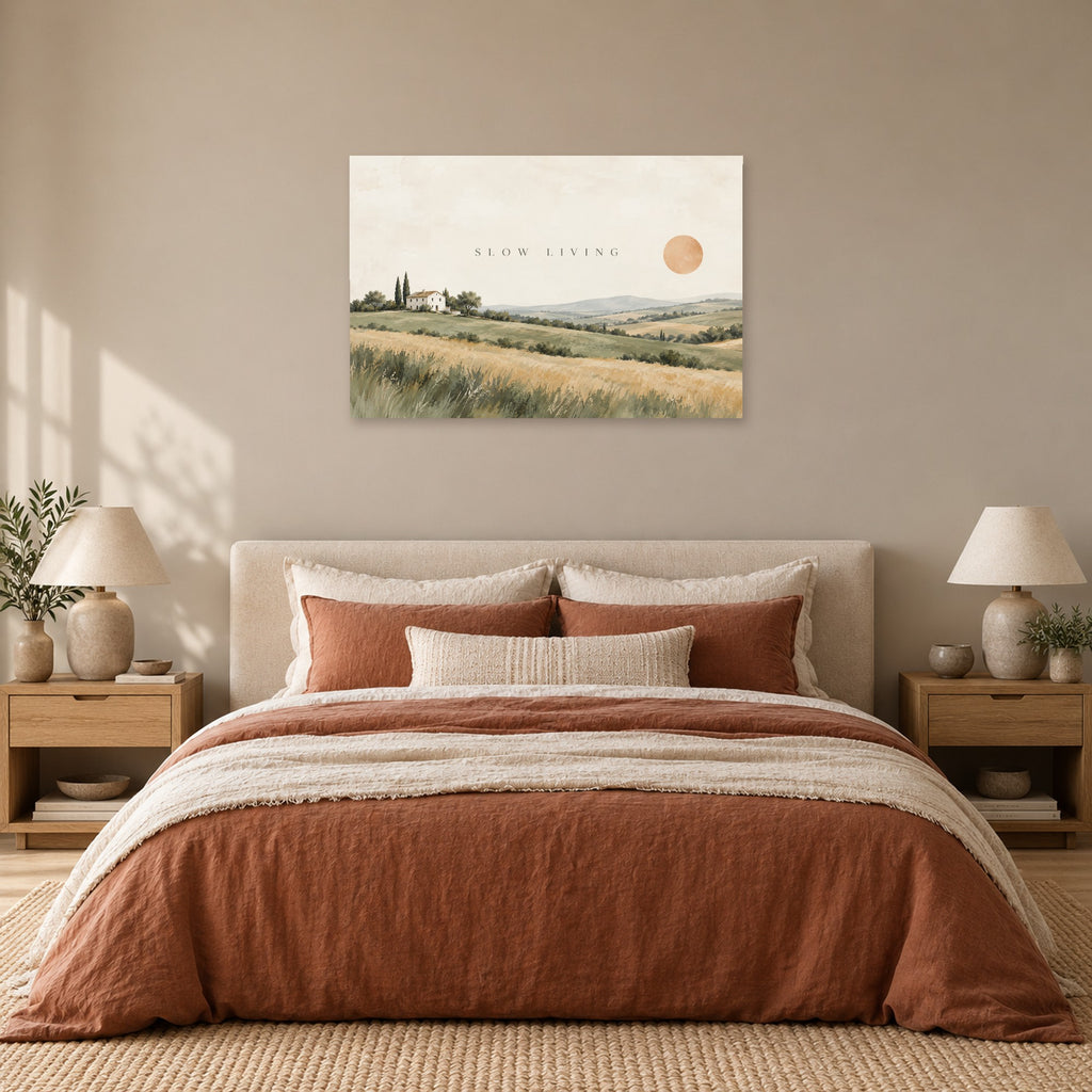 Quiet Homestead - Slow Living Farmhouse Wall Art, Canvas or Poster - 05-bedroom