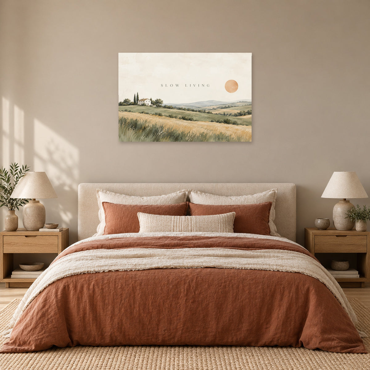 Quiet Homestead - Slow Living Farmhouse Wall Art, Canvas or Poster - 05-bedroom