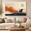 Prairie Ledger - Longhorn Desert Wall Art, Canvas or Poster - 01-hero