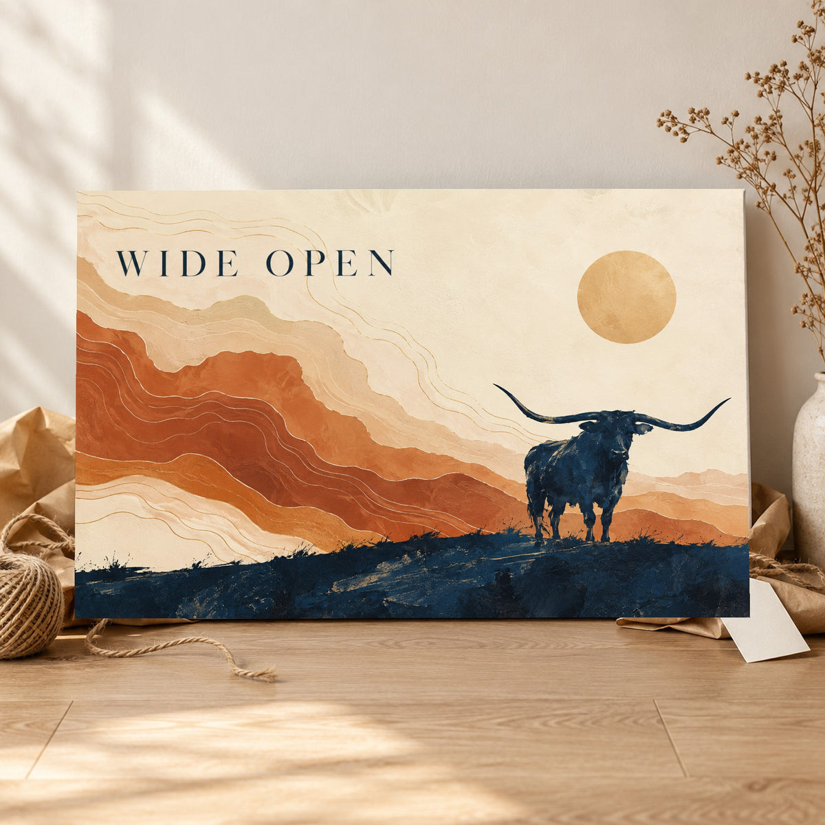 Prairie Ledger - Longhorn Desert Wall Art, Canvas or Poster - 06-gift
