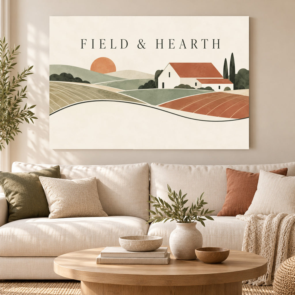 Field & Hearth - Farm Landscape Wall Art, Canvas or Poster - 01-hero