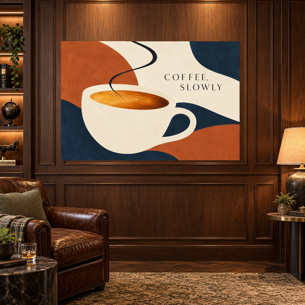 First Light Coffee - Coffee Slowly Wall Art, Canvas or Poster - 03-man-cave