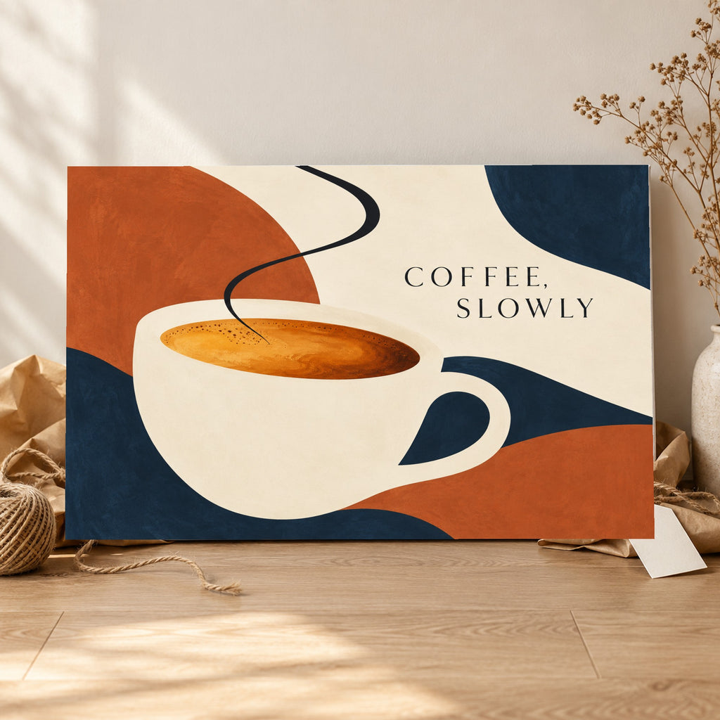 First Light Coffee - Coffee Slowly Wall Art, Canvas or Poster - 06-gift