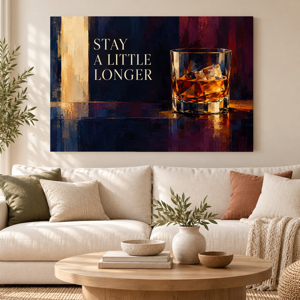 Evening Society - Whiskey Bar Wall Art, Canvas or Poster - 01-hero