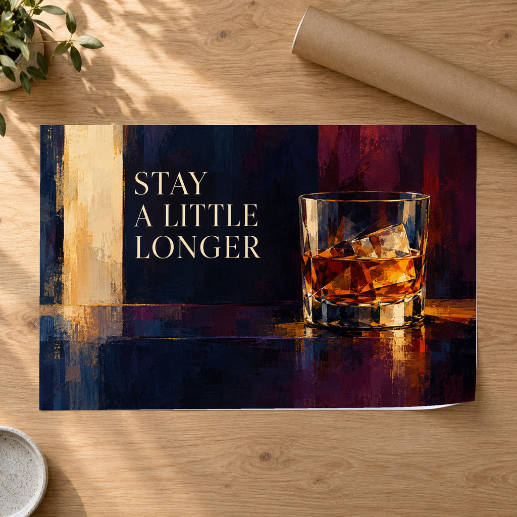 Evening Society - Whiskey Bar Wall Art, Canvas or Poster - 07-poster