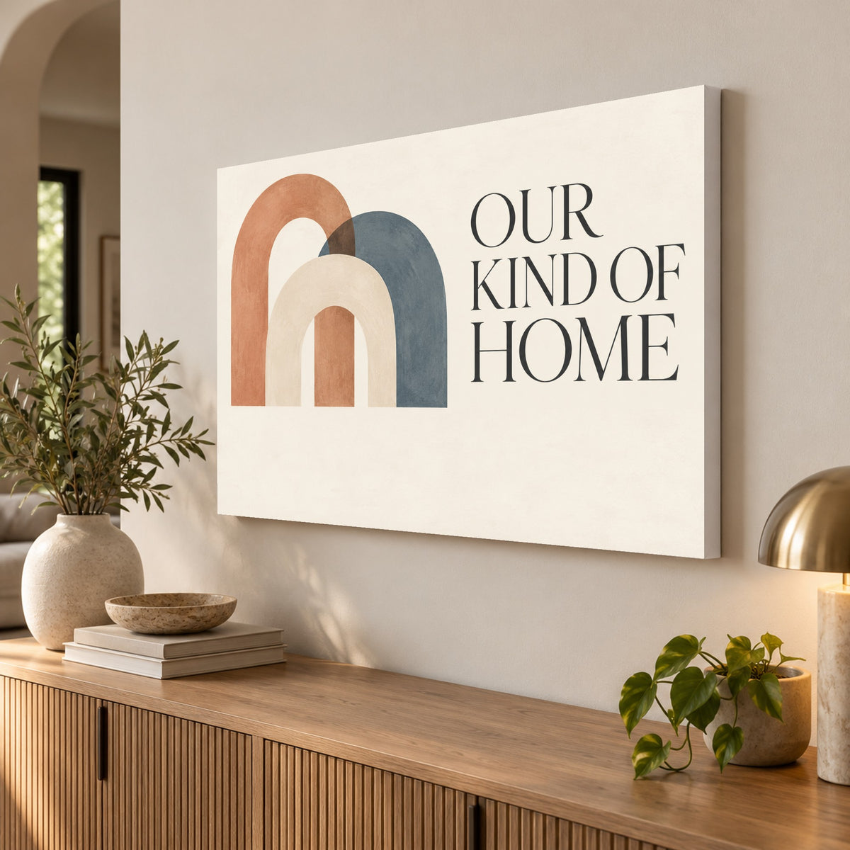 Together, Always - Our Kind of Home Wall Art, Canvas or Poster - 02-angle