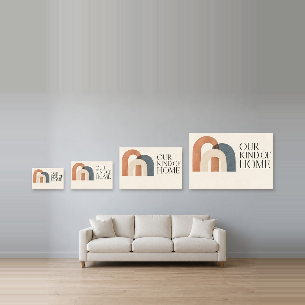 Together, Always - Our Kind of Home Wall Art, Canvas or Poster - 08-size-guide