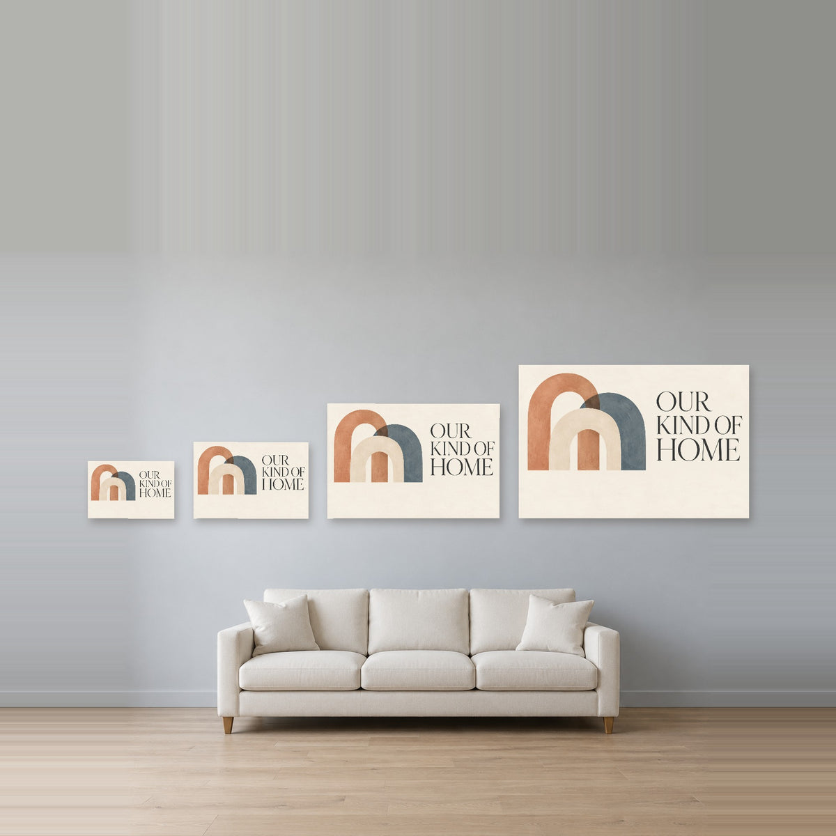 Together, Always - Our Kind of Home Wall Art, Canvas or Poster - 08-size-guide