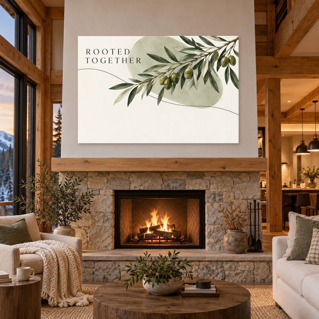Rooted Together - Rooted Together Botanical Wall Art, Canvas or Poster - 04-cabin