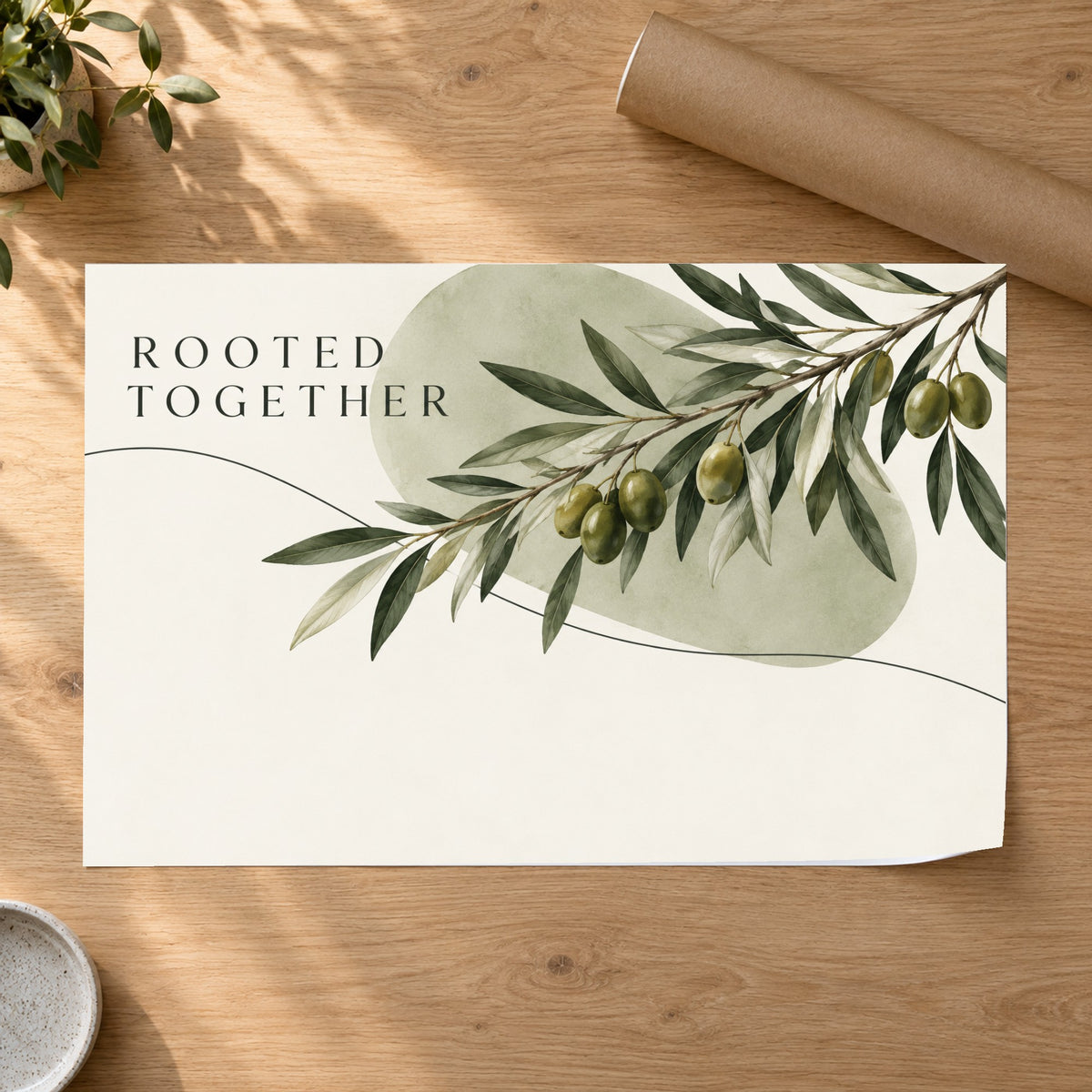 Rooted Together - Rooted Together Botanical Wall Art, Canvas or Poster - 07-poster