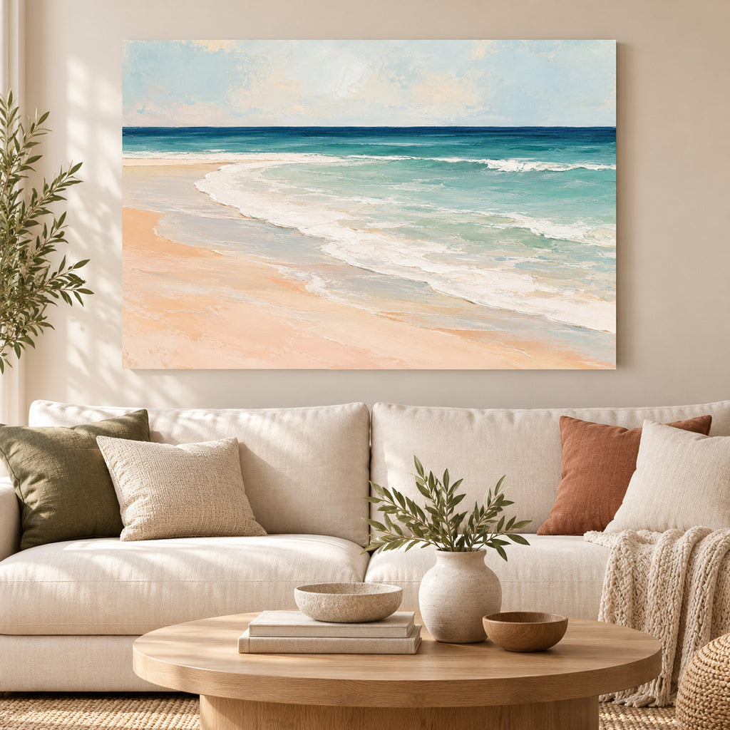 Shoreline Rhythms - Beach Waves Wall Art, Canvas or Poster - 01-hero