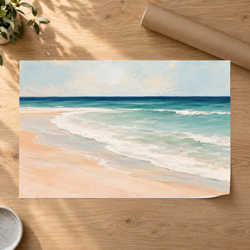 Shoreline Rhythms - Beach Waves Wall Art, Canvas or Poster - 07-poster