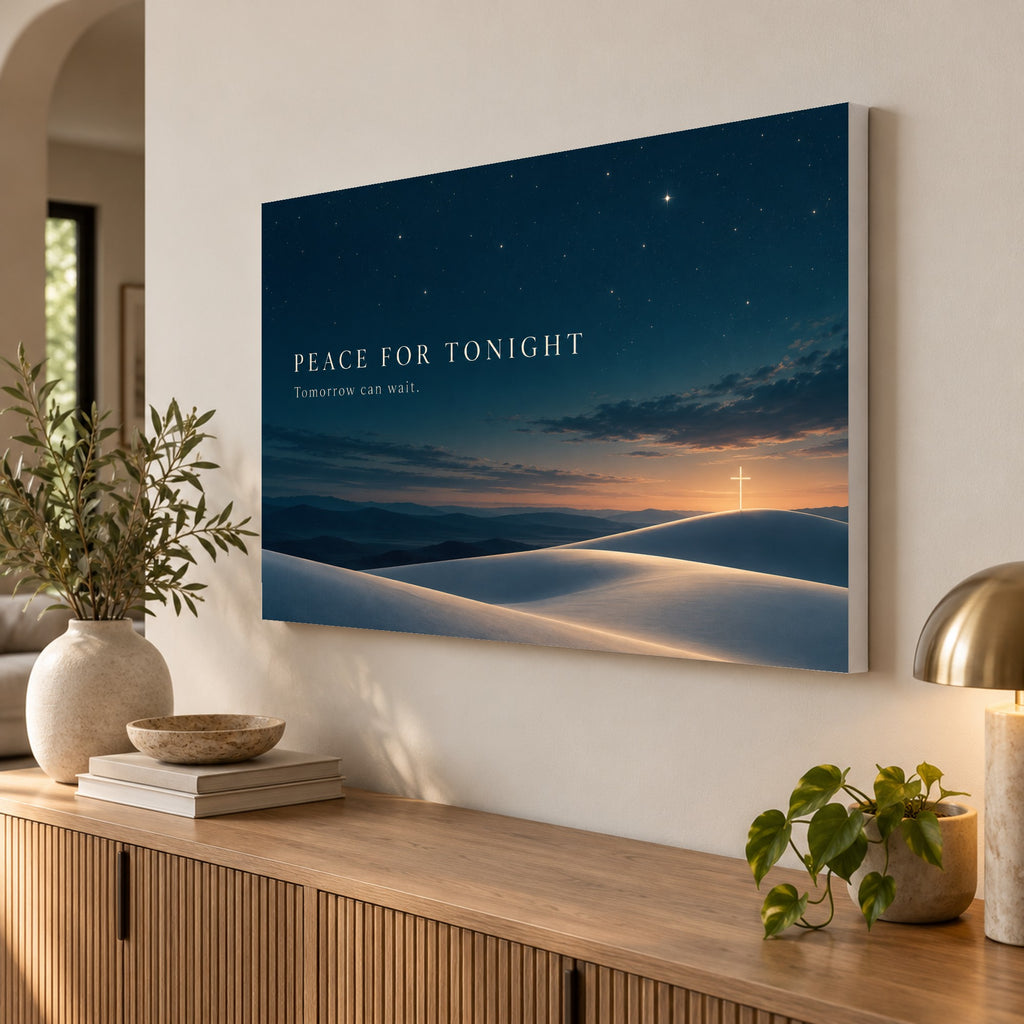 Nightly Surrender - Peace for Tonight Wall Art, Canvas or Poster - 02-angle