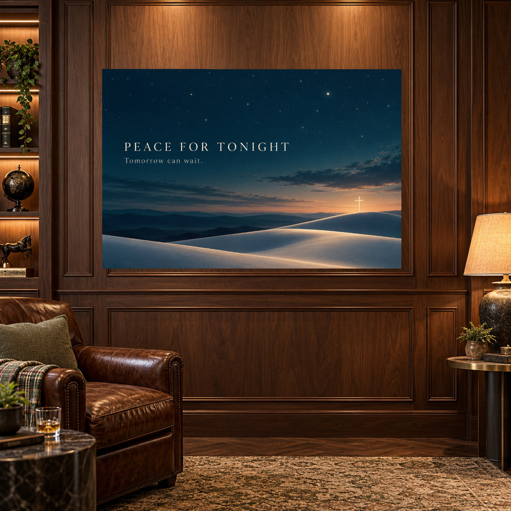 Nightly Surrender - Peace for Tonight Wall Art, Canvas or Poster - 03-man-cave