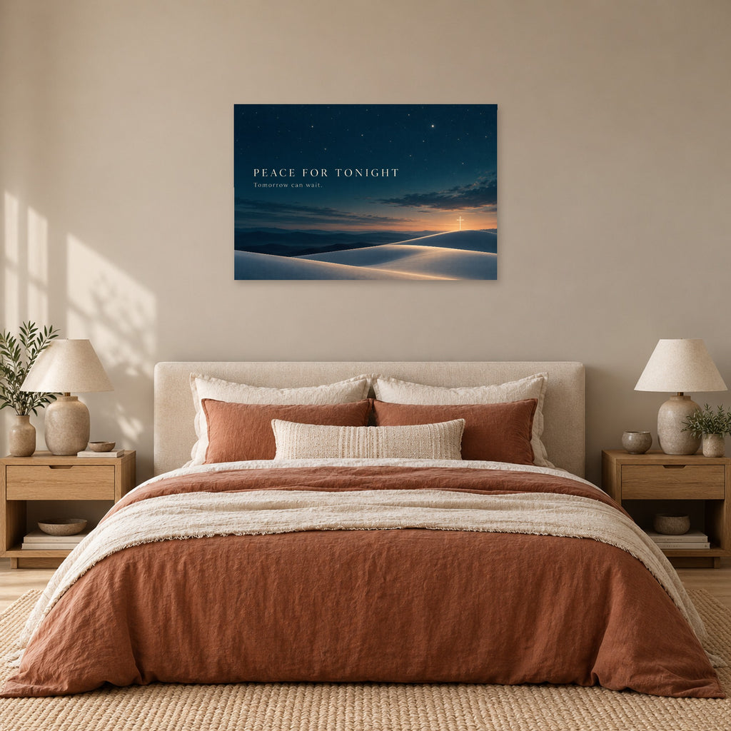 Nightly Surrender - Peace for Tonight Wall Art, Canvas or Poster - 05-bedroom