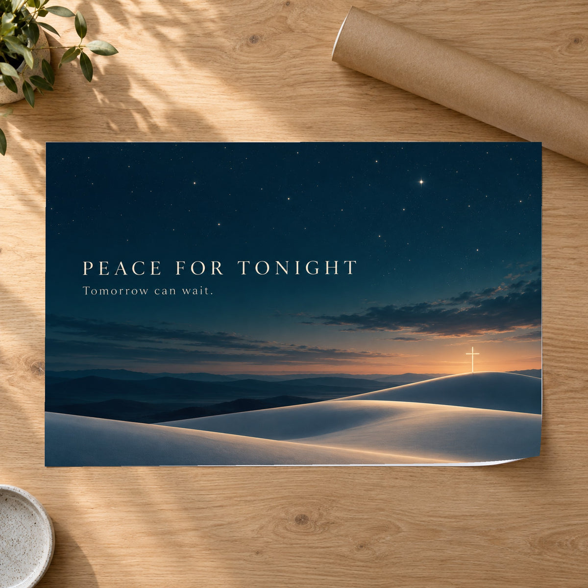 Nightly Surrender - Peace for Tonight Wall Art, Canvas or Poster - 07-poster