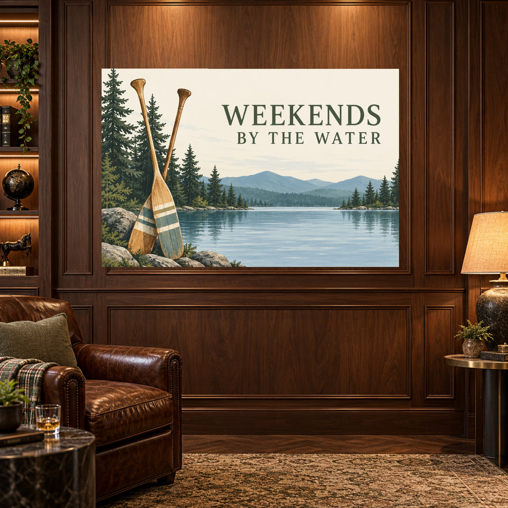 Paddle & Pine - Lake Paddles Wall Art, Canvas or Poster - 03-man-cave