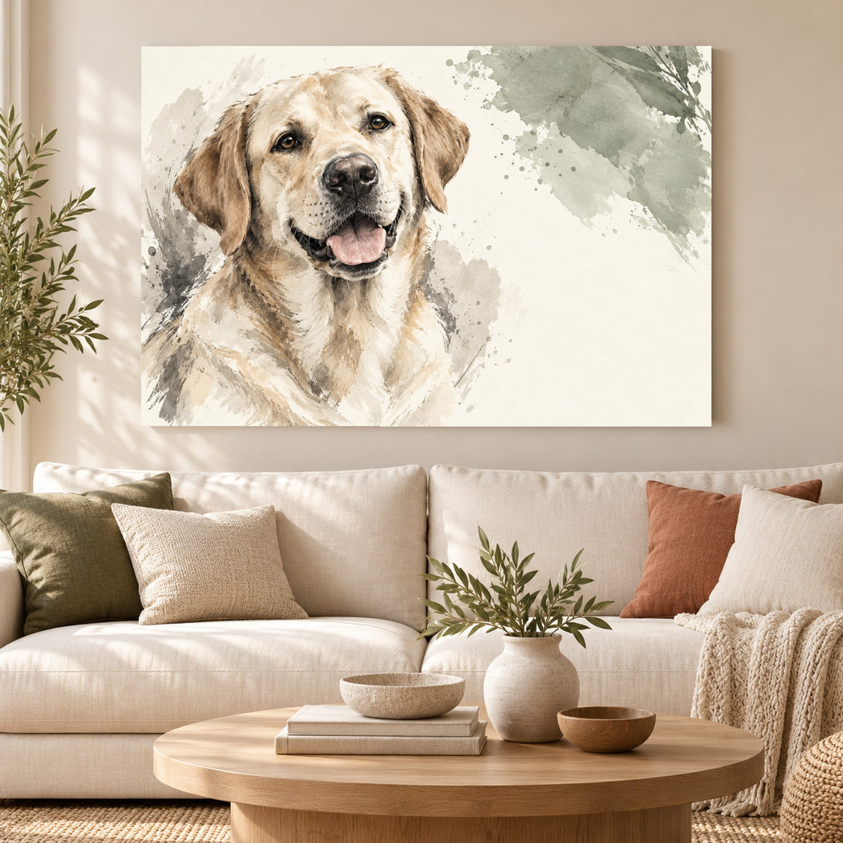 Companion Study - Golden Retriever Portrait Wall Art, Canvas or Poster - 01-hero