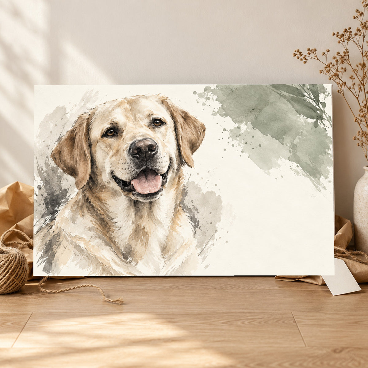 Companion Study - Golden Retriever Portrait Wall Art, Canvas or Poster - 06-gift