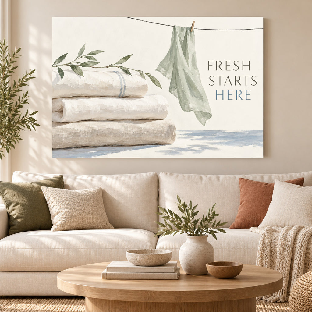 Linen Ritual - Laundry Botanical Wall Art, Canvas or Poster - 01-hero