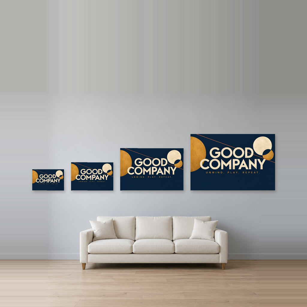 Good Company Club - Good Company Typography Wall Art, Canvas or Poster - 08-size-guide
