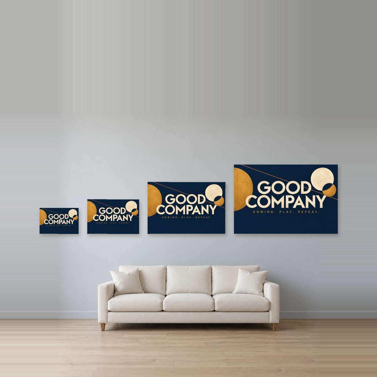 Good Company Club - Good Company Typography Wall Art, Canvas or Poster - 08-size-guide