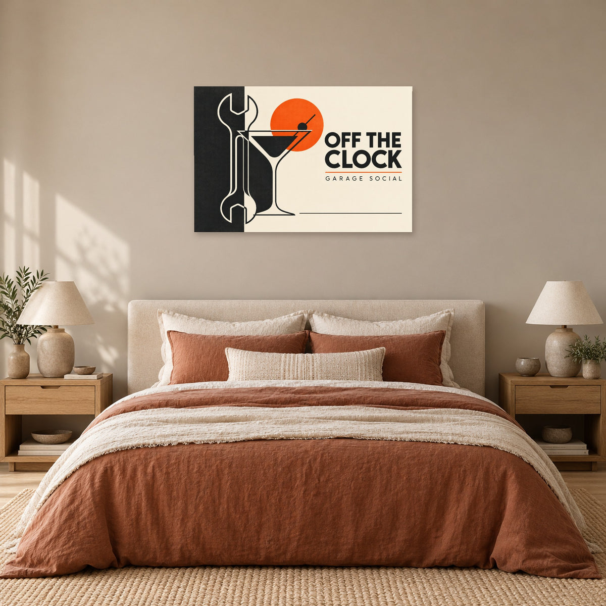 Garage Sessions - Garage Bar Wall Art, Canvas or Poster - 05-bedroom