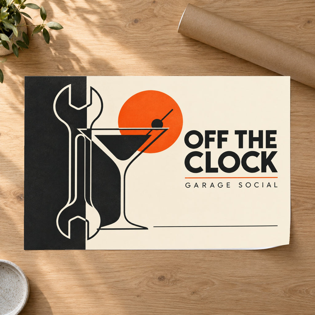 Garage Sessions - Garage Bar Wall Art, Canvas or Poster - 07-poster