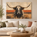 Longhorn Horizon - Longhorn Portrait Wall Art, Canvas or Poster - 01-hero