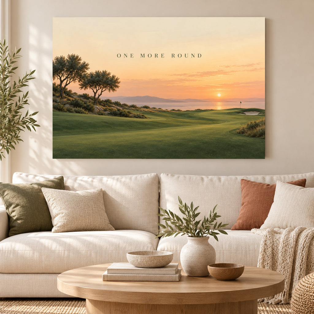 Fairway Pause - Golf Sunset Wall Art, Canvas or Poster - 01-hero