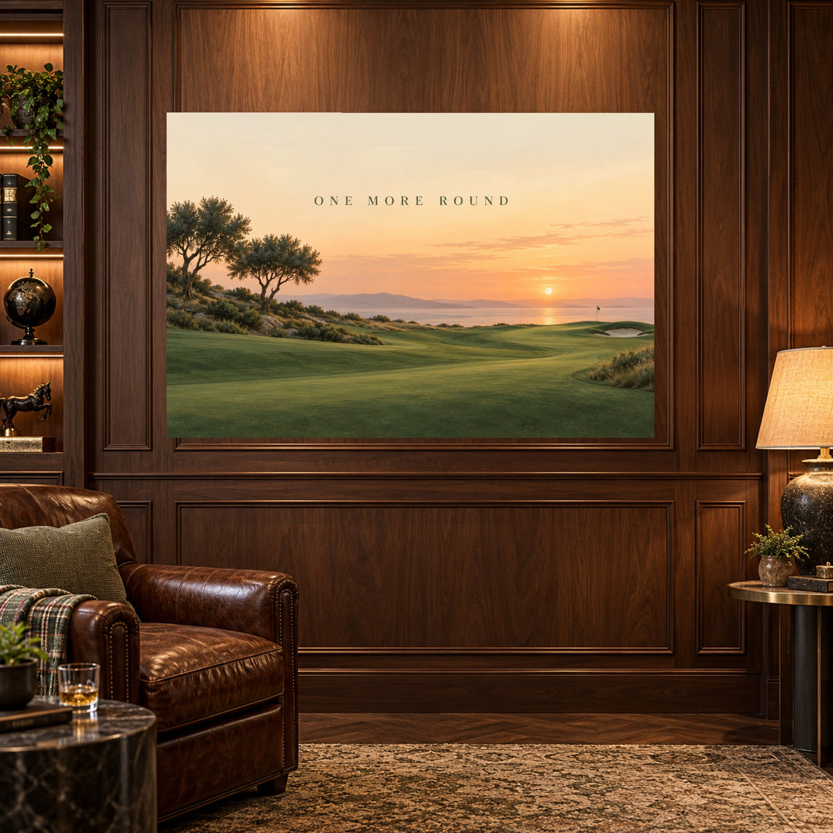 Fairway Pause - Golf Sunset Wall Art, Canvas or Poster - 03-man-cave