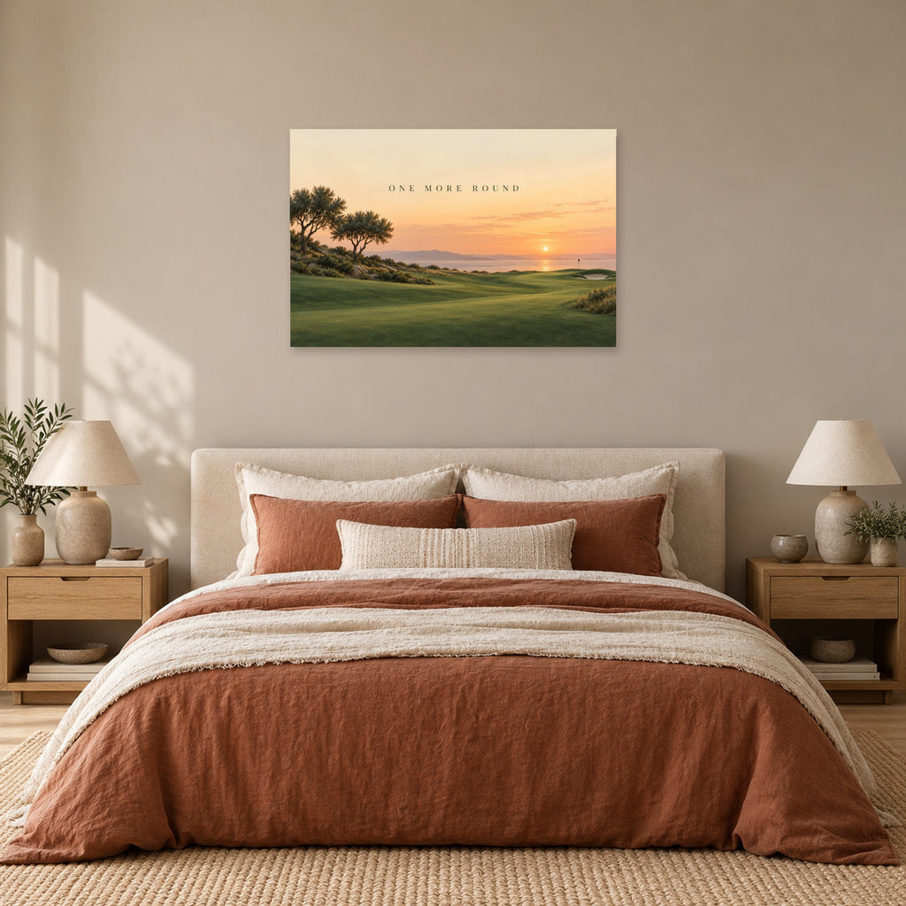 Fairway Pause - Golf Sunset Wall Art, Canvas or Poster - 05-bedroom