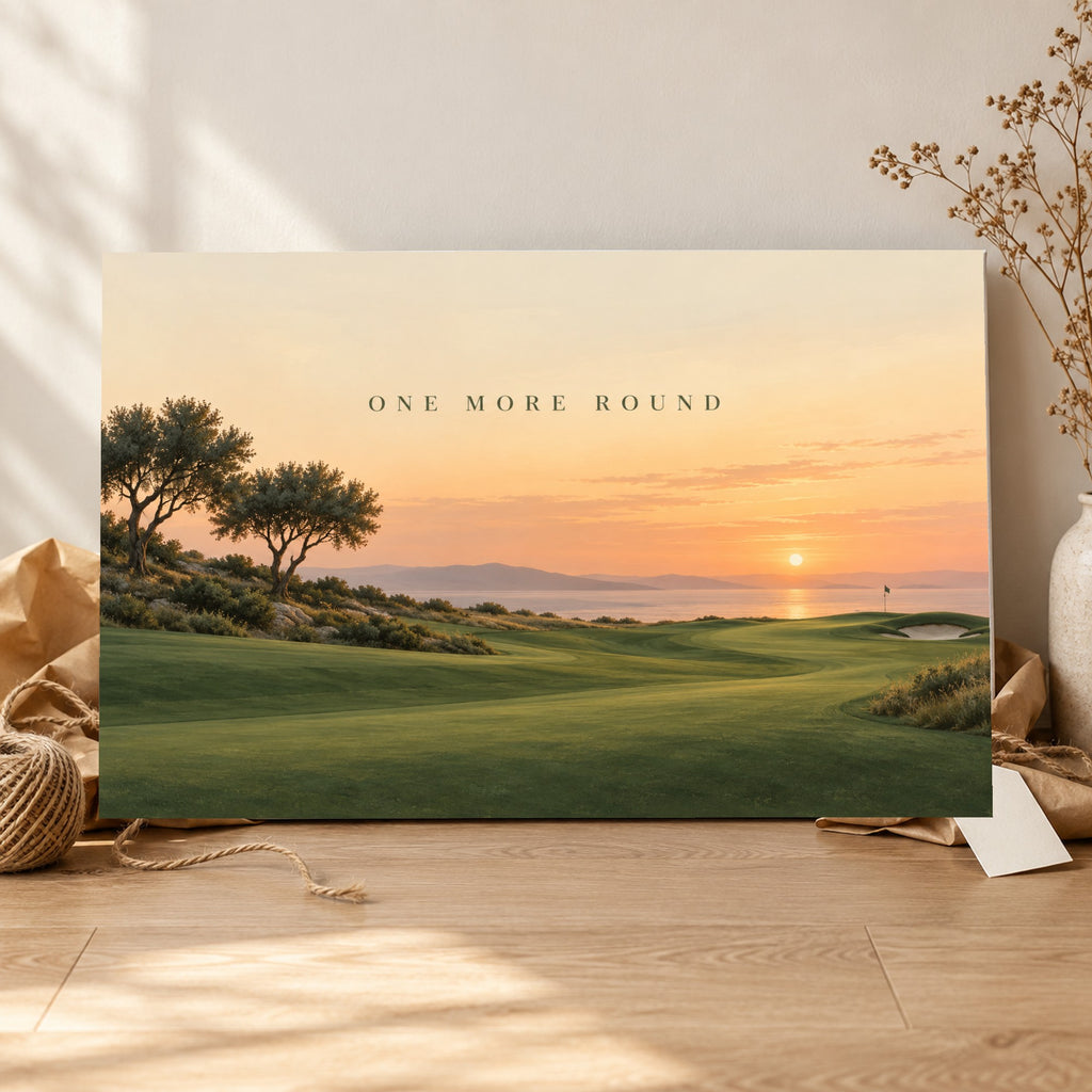 Fairway Pause - Golf Sunset Wall Art, Canvas or Poster - 06-gift