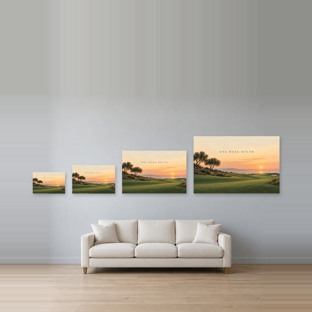 Fairway Pause - Golf Sunset Wall Art, Canvas or Poster - 08-size-guide