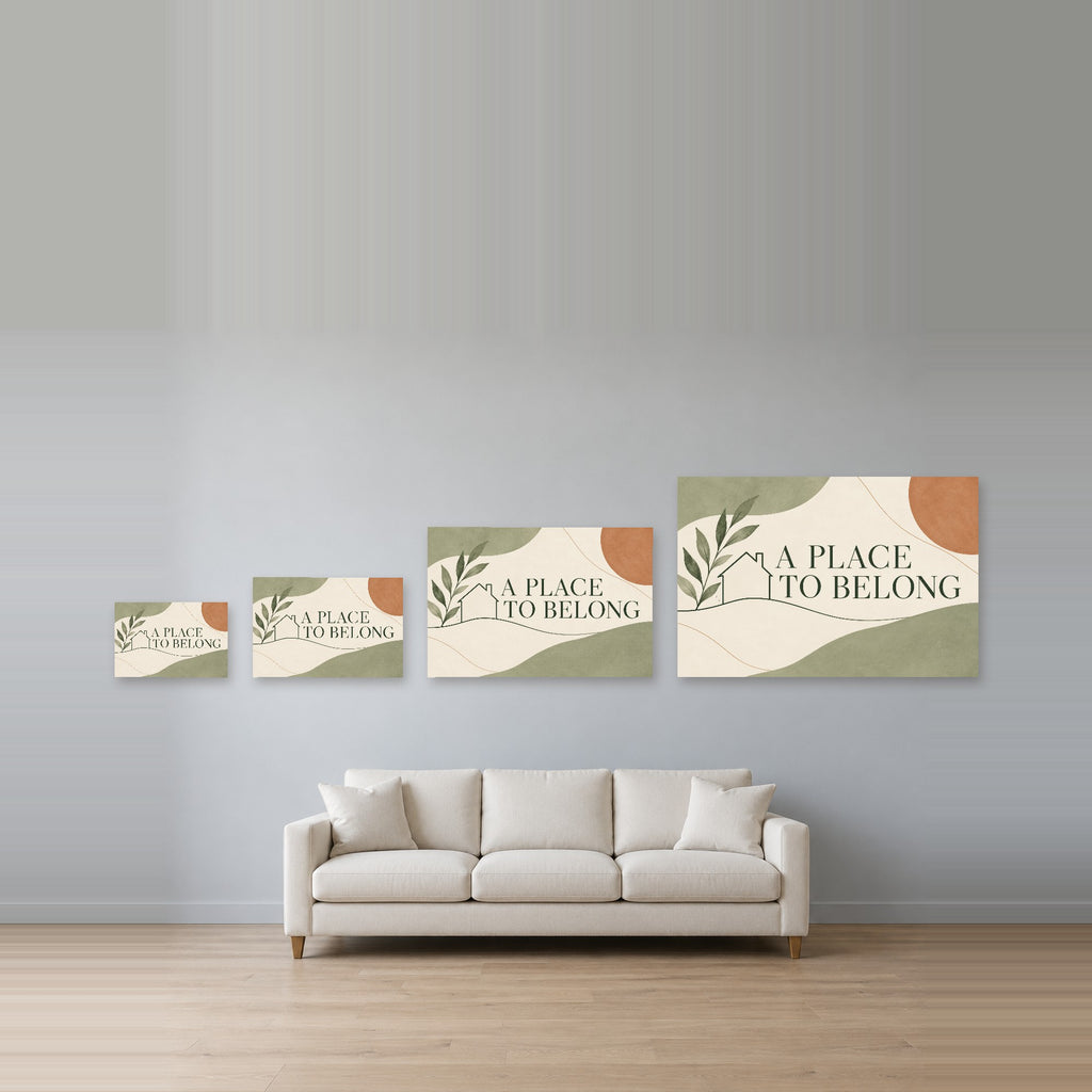 A Place to Belong - A Place to Belong Wall Art, Canvas or Poster - 08-size-guide