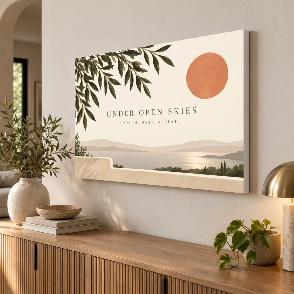 Under Open Skies - Outdoor Botanical Wall Art, Canvas or Poster - 02-angle