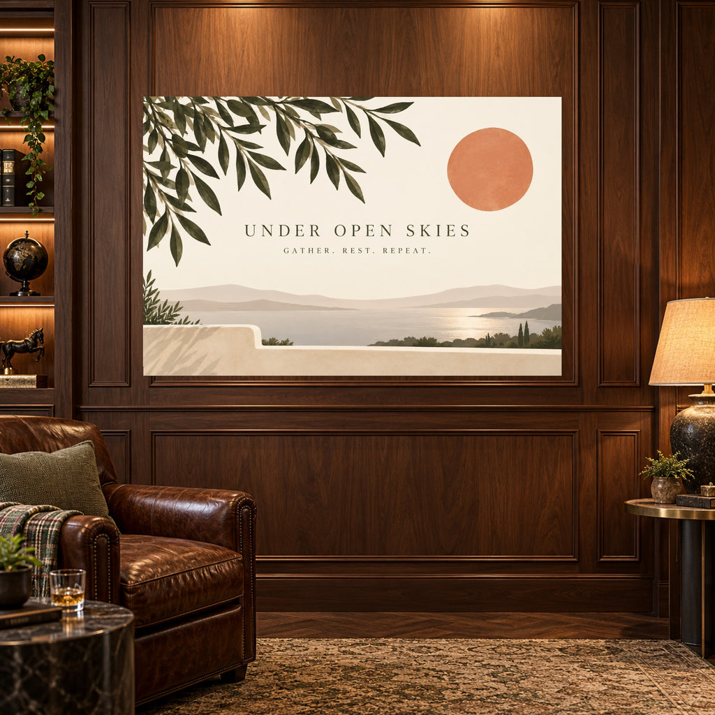 Under Open Skies - Outdoor Botanical Wall Art, Canvas or Poster - 03-man-cave