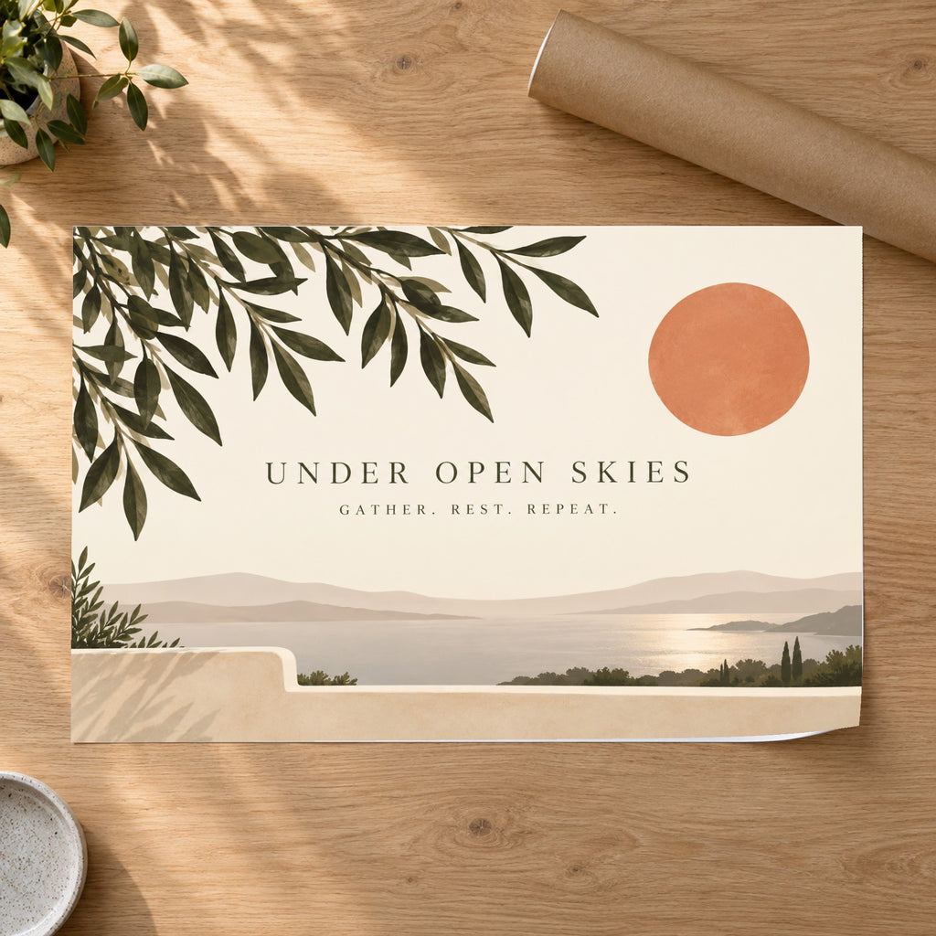 Under Open Skies - Outdoor Botanical Wall Art, Canvas or Poster - 07-poster