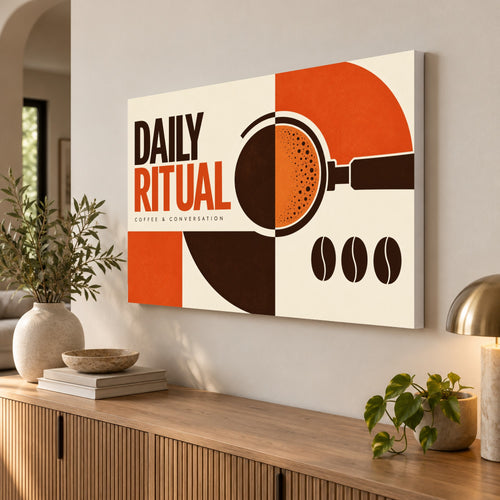 Espresso Geometry - Coffee Geometry Wall Art, Canvas or Poster - 02-angle