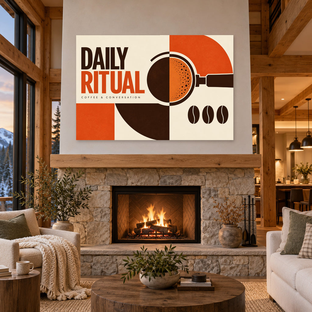 Espresso Geometry - Coffee Geometry Wall Art, Canvas or Poster - 04-cabin