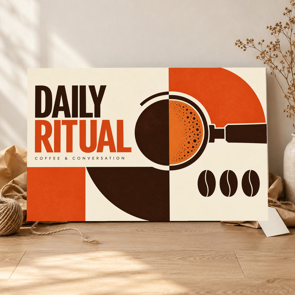 Espresso Geometry - Coffee Geometry Wall Art, Canvas or Poster - 06-gift