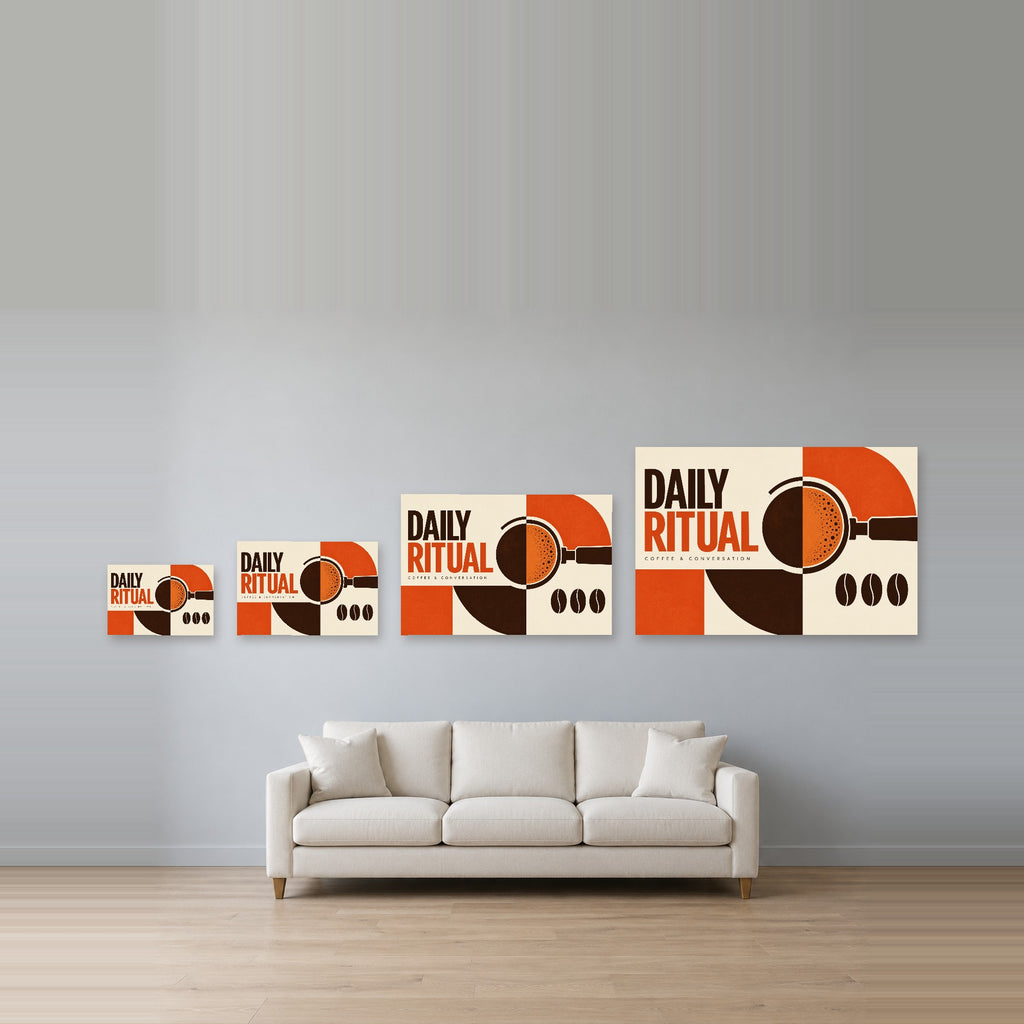Espresso Geometry - Coffee Geometry Wall Art, Canvas or Poster - 08-size-guide
