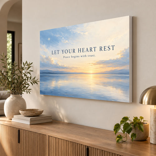 Trust the Morning - Let Your Heart Rest Wall Art, Canvas or Poster - 02-angle