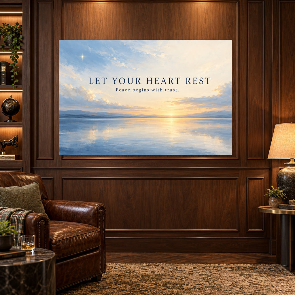 Trust the Morning - Let Your Heart Rest Wall Art, Canvas or Poster - 03-man-cave