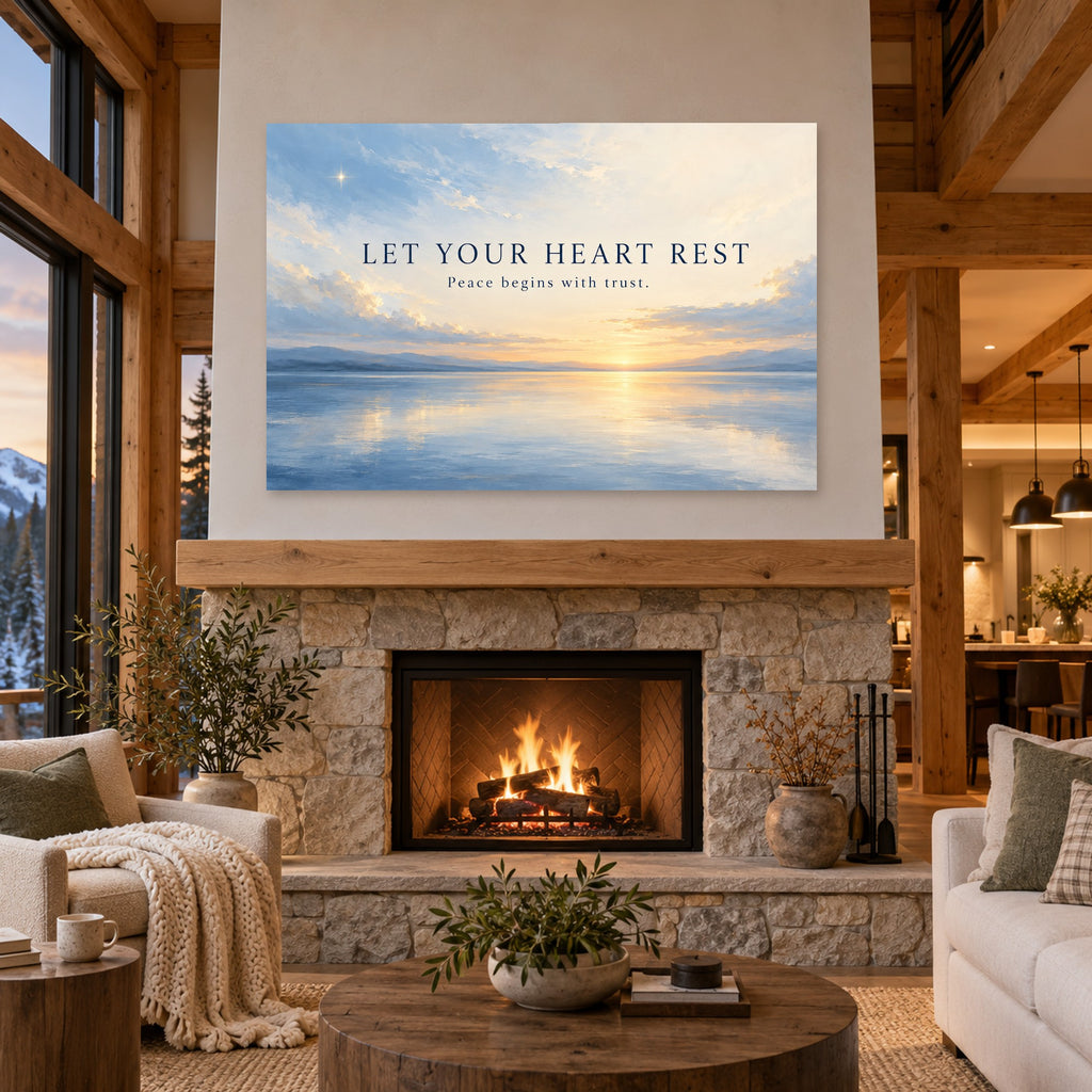 Trust the Morning - Let Your Heart Rest Wall Art, Canvas or Poster - 04-cabin