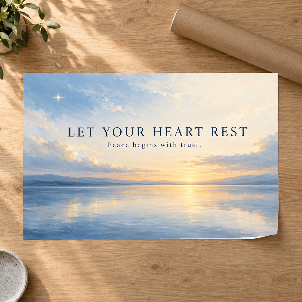 Trust the Morning - Let Your Heart Rest Wall Art, Canvas or Poster - 07-poster