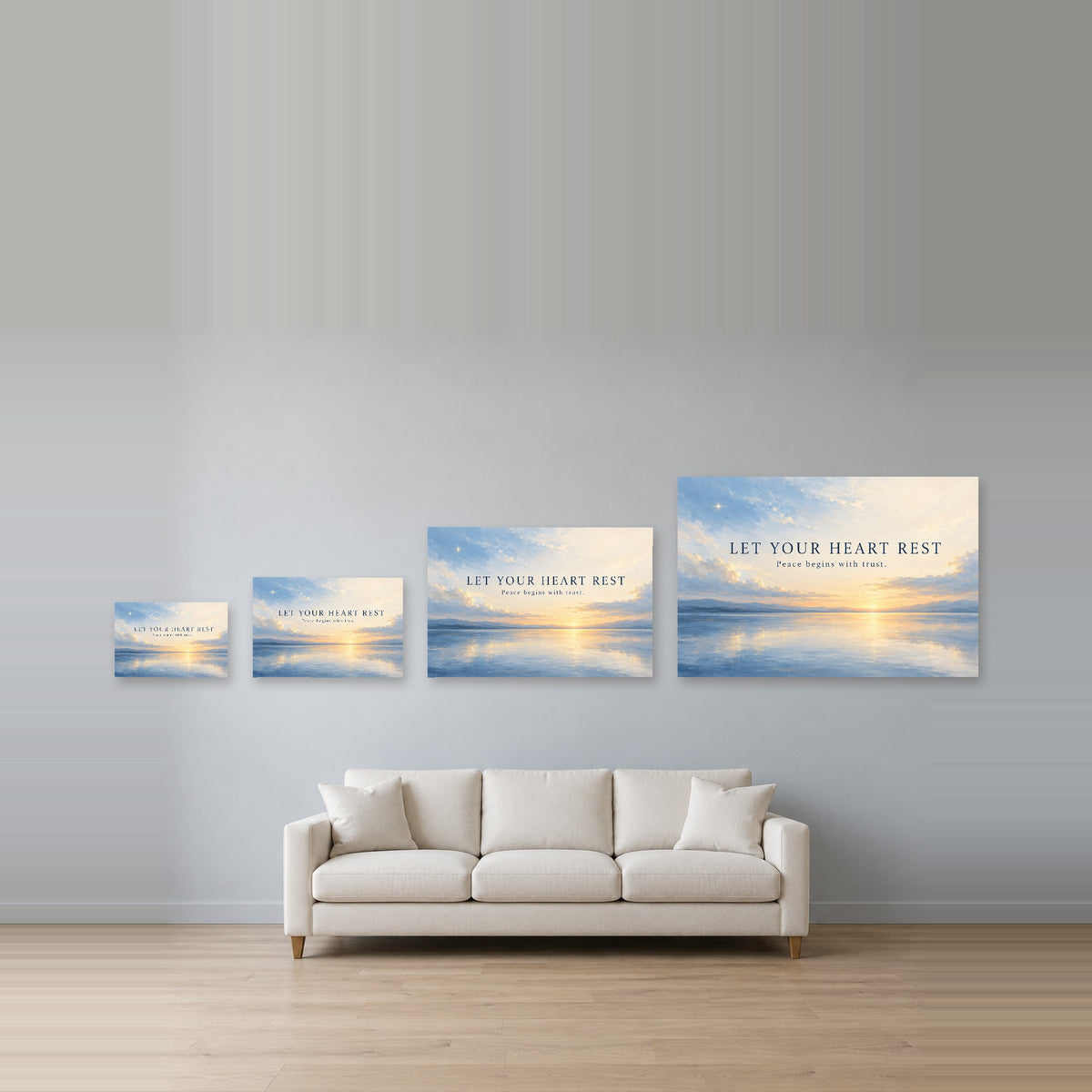 Trust the Morning - Let Your Heart Rest Wall Art, Canvas or Poster - 08-size-guide